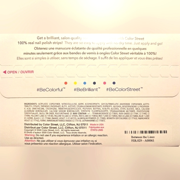 Color Street Nail Strips, Between the Lines - Picture 6 of 7